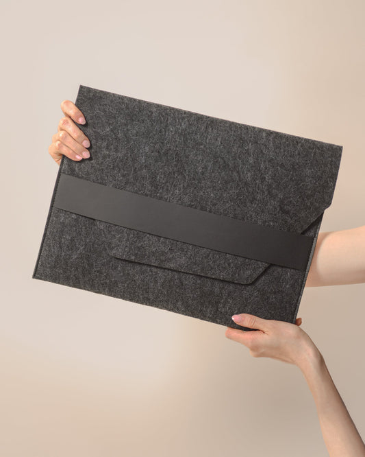 Rinan Minimalist Felt Laptop Sleeve Case and Document File Folder Organizer