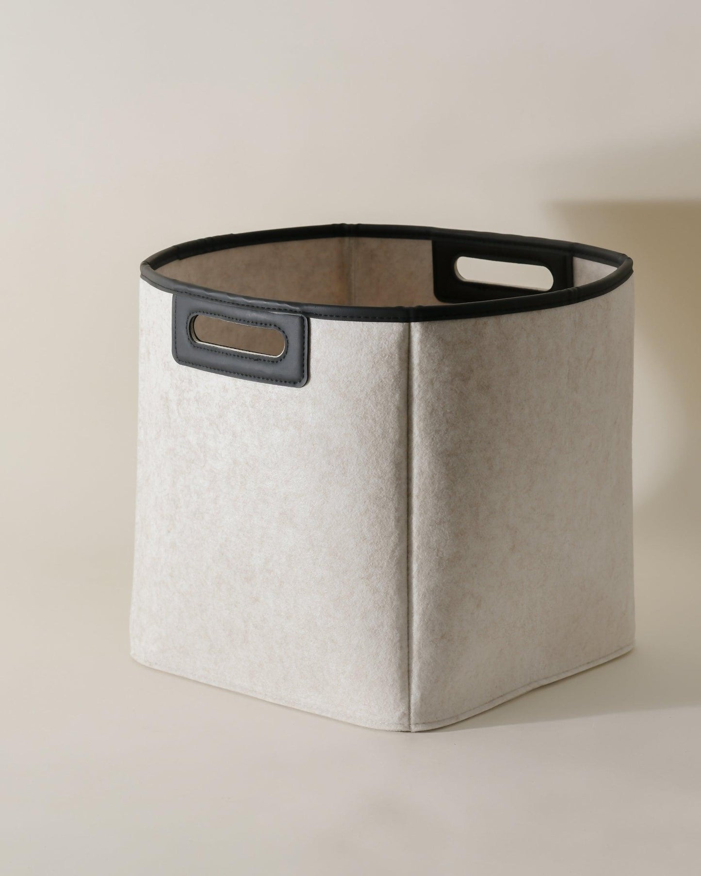 Rinan 12-Inch Premium Heavy-Duty Felt Storage Bin Large Organizer Basket with Handles